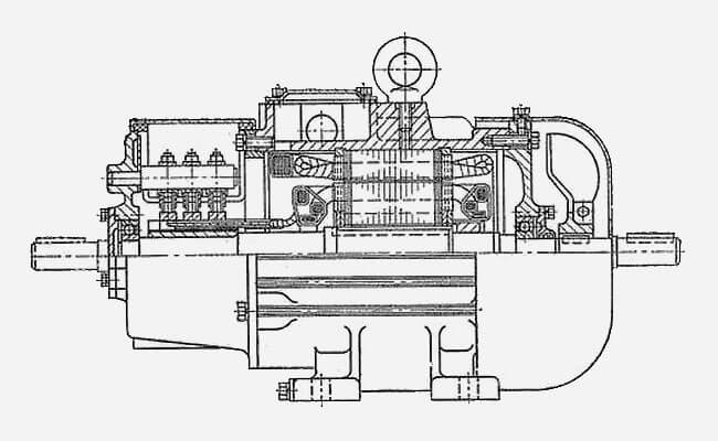 Схема кранового электродвигателя с фазным ротором